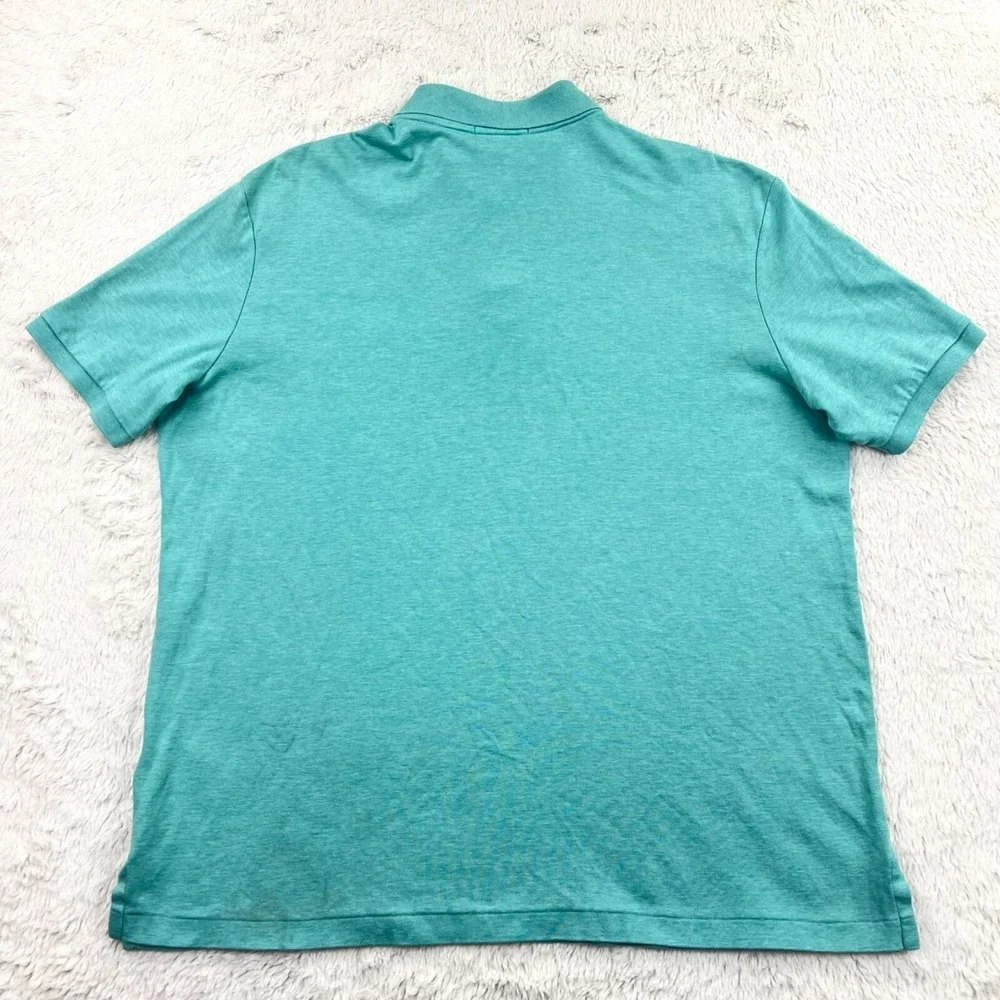 Polo Ralph Lauren Classic Fit Men Large Teal Green 100%‎ Cotton Short Sleeve